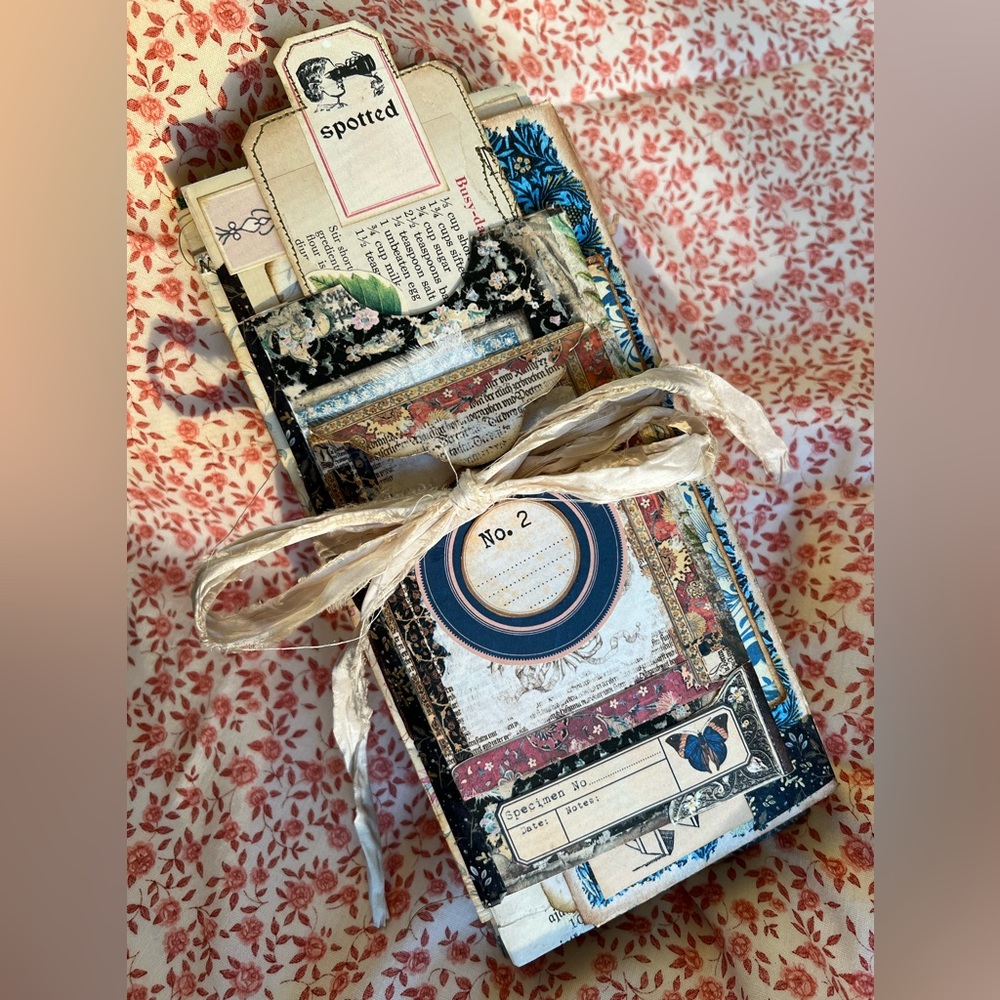 Art Junk Journal Antique Pages, full of ephemera never ending style Handcrafted